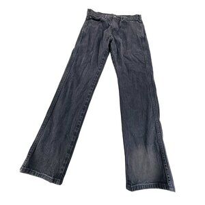Levis Western Fit Jeans Mens Black Denim W33 L32 Cowboy Western